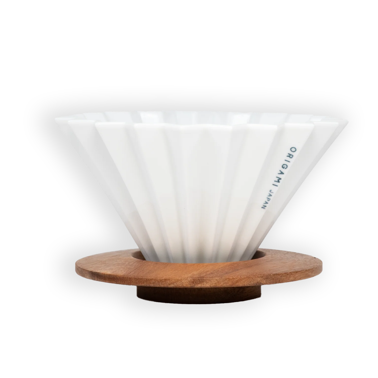 Origami Medium White Dripper with Holder